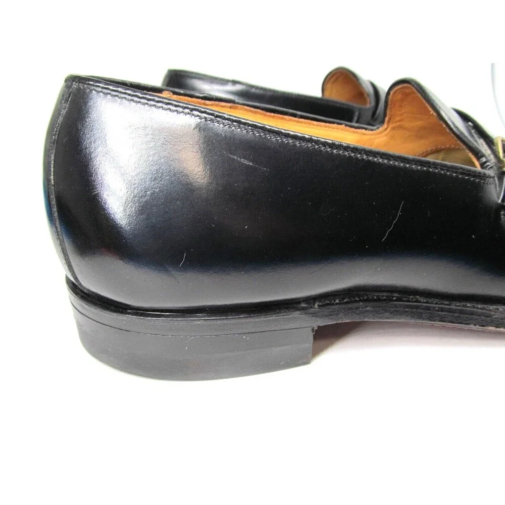 Austin Reed Of Regent Street Mens Black Leather Tasseled Loafers Size US 8.5